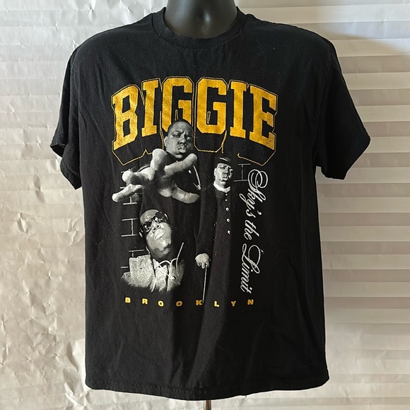 Biggie Smalls Brooklyn T-Shirt Black Short Sleeve Men’s Size Large Graphic Rap - Picture 1 of 3